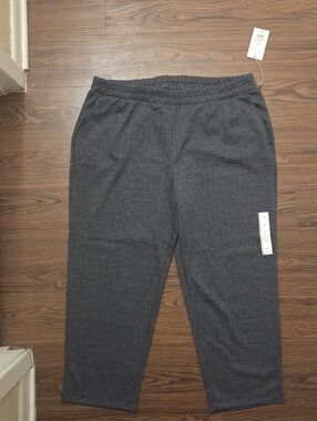 Dark Grey Houndstooth Pattern Trousers Women's XXL